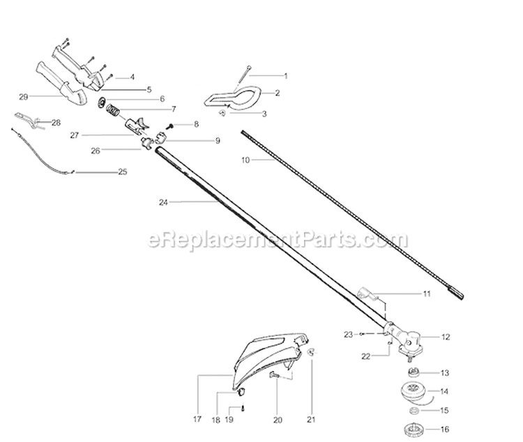 Page C Diagram and Parts List for TE500CXL Type 2 Weed Eater Trimmer